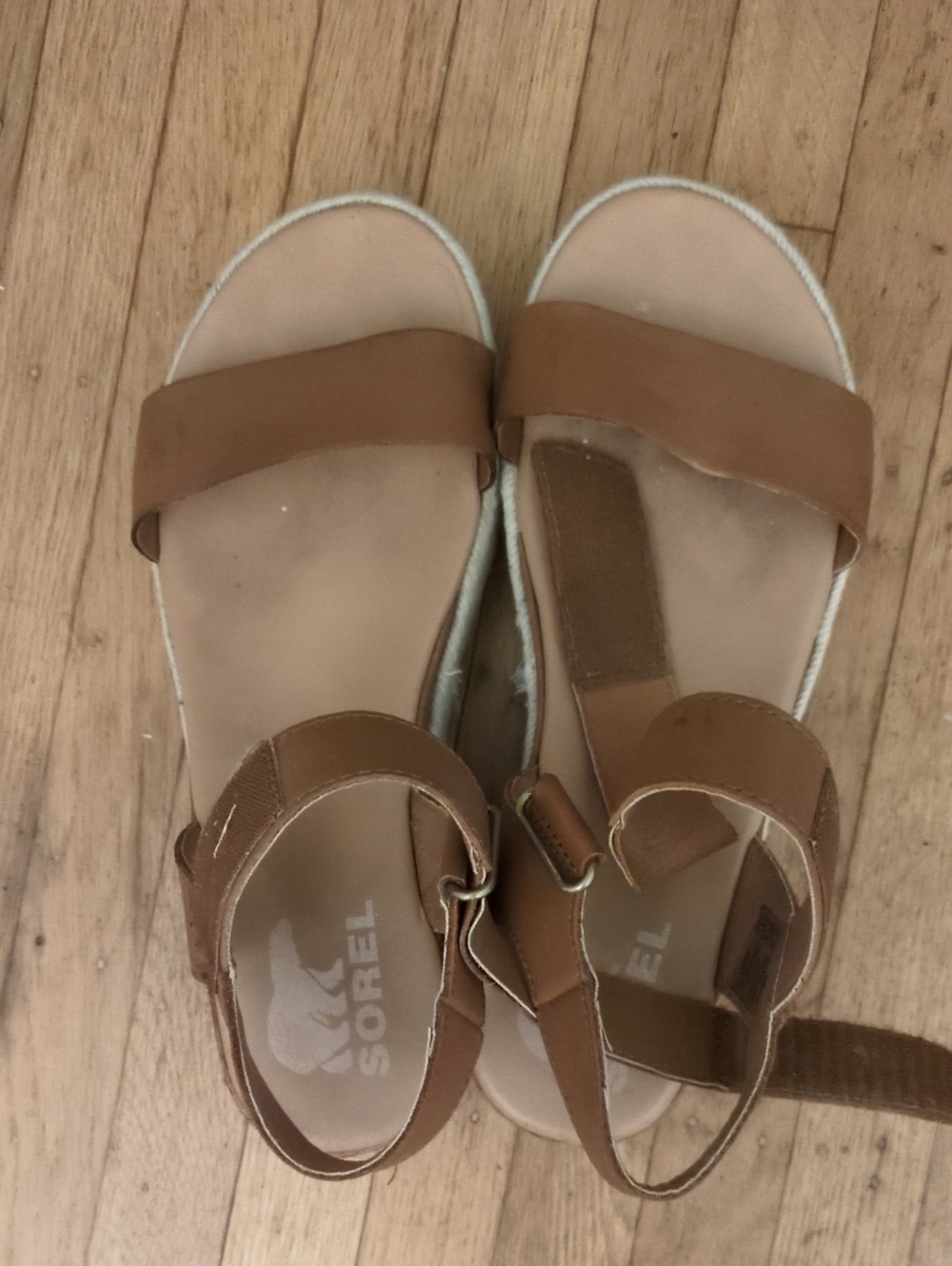 Sorel Women's Tan Leather Ankle-Strap Sandals